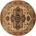 thumbnail image 1 of Ahgly Company Indoor Round Oriental Brown Industrial Area Rugs, 8' Round, 1 of 4