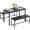Black, variant on CONCETTA 3-Piece Dining Table Set with 1 Table,2 benches,Space-Saving Small Dining Set for 2–4 People for Apartment, Daily Meals & Bistro, Gray