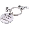 thumbnail image 2 of IBAOLEA My Story Is Just Beginning Key Chain Jewelry Charm Keychain Class Of 2019 Graduation Gift For Her And Him(silver color), 2 of 6