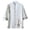 White, variant on Mens Bamboo Print Shirt Neck Button Front Elbow Sleeve Traditional Loose Fit Casual Top Kung Fu Tees