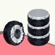 thumbnail image 3 of 4pcs Car Spare Tire Covers and Rainproof Wheel Tire Covers for 65cm Tire, 3 of 3
