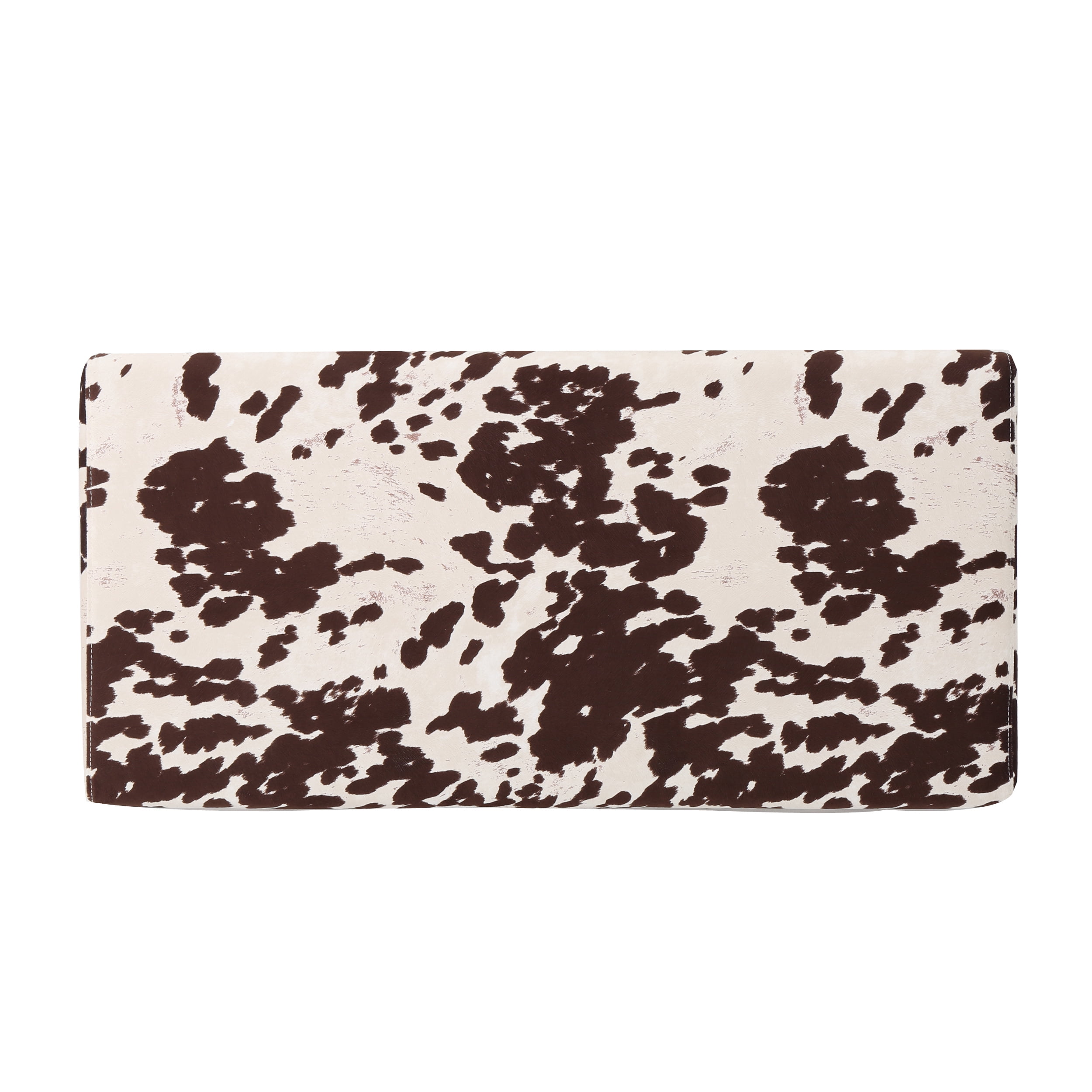 GDF Studio Delray Contemporary Upholstered Storage Ottoman, Cow Print Velvet