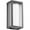 Noir, variant on Quorum Lighting Maestro 3-Light LED Outdoor Wall Mount, Weathered Zinc, Frosted Shade, Clear Fluted Glass