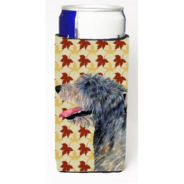 Irish Wolfhound Fall Leaves Portrait Michelob Ultra bottle Manches pour Canettes Minces - 12 oz.