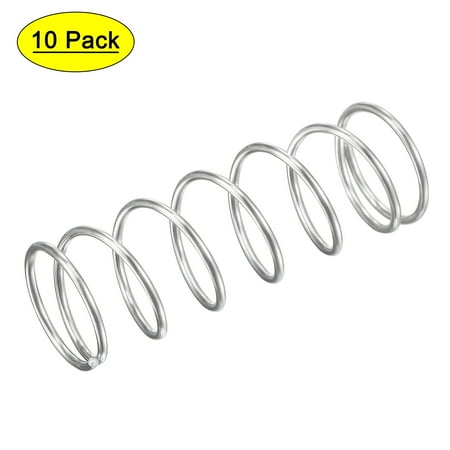 

16mmx1.2mmx45mm 304 Stainless Steel Compression Spring 15.7N Load Capacity 10 pcs