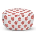 thumbnail image 1 of Fox Pouf Cover with Zipper, Forest Animal with the Printed Illustration Woodland Theme, Soft Decorative Fabric Unstuffed Case, 30" W X 17.3" L, Dark Salmon Paprika, by Ambesonne, 1 of 5