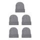 thumbnail image 1 of Qarigey Gorros Gorros Lana con vuelta Punto Uisex Sombreros Protección Elástico Accesorios casuales Esquí de invierno gris plateado claro Type2 NO2, 1 of 6