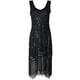 thumbnail image 1 of Vestido Flapper de los años 20 para mujer, vestido largo con flecos, disfraz de Gran Gatsby, vestidos vintage con cuentas y lentejuelas de los años 20, 1 of 2