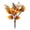 G004- Cat Brass Bell Wind Chime, variant on Artificial Stems, Harvest Fake Fall Leaves, Velvet Mini Artificial Pumpkins, Yellow Faux Sunflower Stems, 14X8 Inch Decor Bundle Designed for Fall Vase Filler, Bathroom Fall