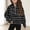 Black, variant on Long Sleeve Shirts for Girls Print Half Zip Stand Collar Thumb Cuff Pullover Loose Cut for Girls School Outfit