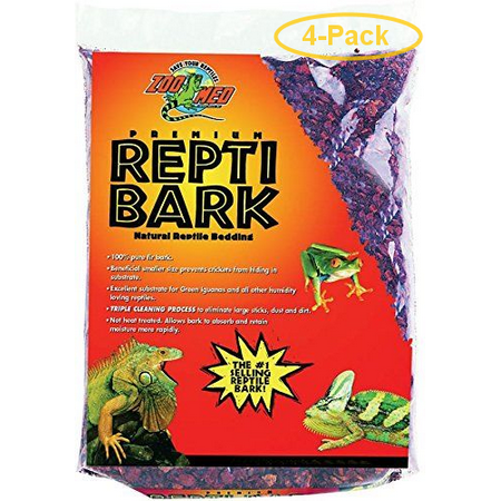 Zoo Med Repti Rock - Zoo Med Premium Repti Bark Natural Reptile Bedding 4 Quarts - Pack of 4