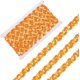 thumbnail image 1 of Cinta de lentejuelas planas naranjas de 12 yardas, tira de cuentas con cuentas, ribete de trenza tejida ondulada, cinta de tela Ric Rac con purpurina metálica, 1 of 9