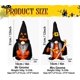 thumbnail image 2 of 2 piezas de decoraciones de peluche de gnomo de Halloween, hechas a mano para la cocina del hogar en interiores, bandeja escalonada, mesa, chimenea, 2 of 5