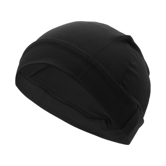Unique Bargains Cycling Hat Sweat Moisture Wicking Breathable Sun Protection Hard Hat Liner Nylon Spandex Black 5.71"x10.24" 1 Pcs