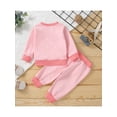 thumbnail image 3 of Seyurigaoka Unisex Baby’s Letter Long Sleeve T-shirt and Stitching Long Pants Set, 3 of 9