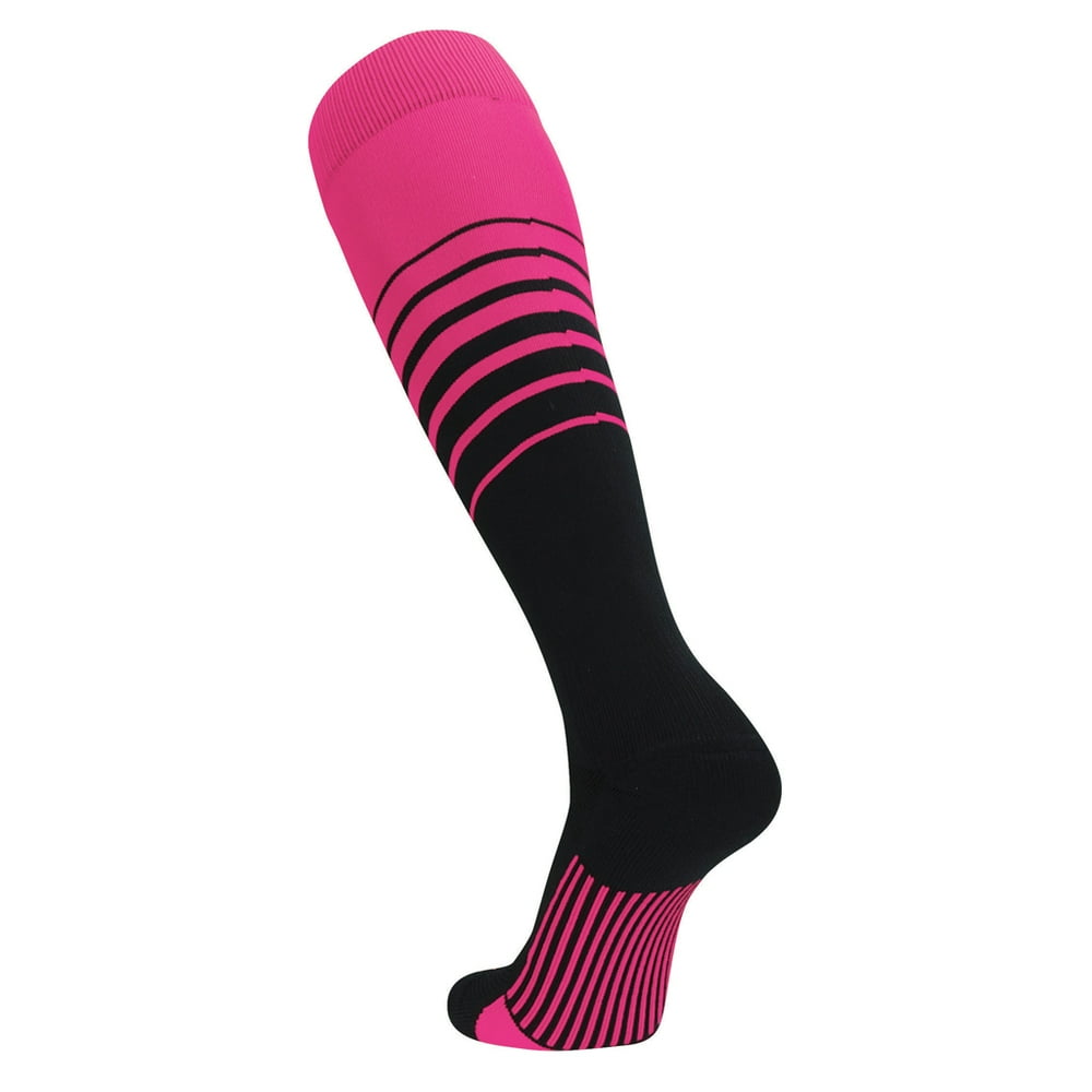 TCK TCK Elite Breaker Fade Lines Knee High Soccer Socks (Hot Pink