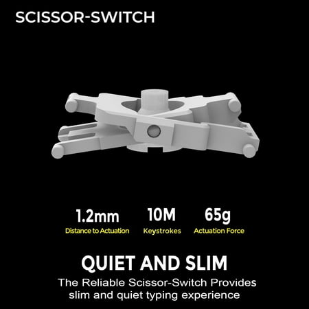 Adesso - Multi OS Bluetooth Scissor Switch Keyboard with CoPilot AI Hotkey - Black and Grey