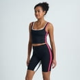thumbnail image 2 of Two piece workout sets for women, 2 piece Gym Sets Tank Top Shelf Sports Bra And Matching Biker Shorts Running Work Out Yoga (Black Night/Poppy Pink/White Light) X-Large, 2 of 5