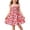A, variant on Toddler Flower Girls Dress- Midi Dreess Crewneck Cute Sleeveless Summer Casual Dresses Red Size 4T