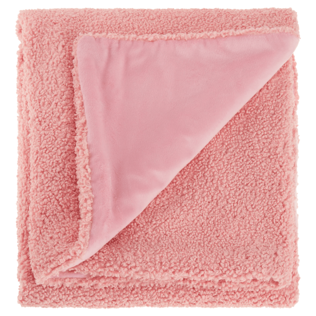 Bouclair Pink Kyra Plush Throw