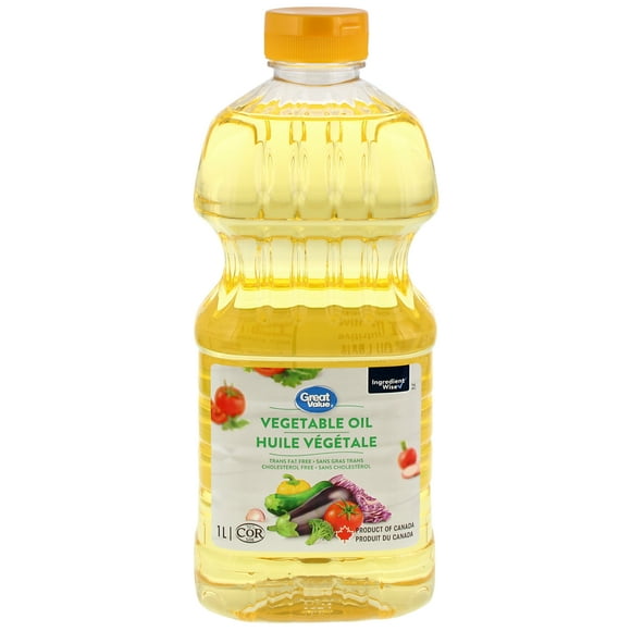 Great Value Vegetable Oil, 1 L