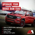 thumbnail image 3 of AMERICAN MODIFIED Armor Front Grille for 2019 to 2024 Dodge Ram, Glossy Black, 3 of 11