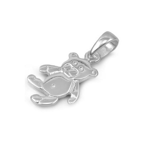 Teddy Bear Pendant Sterling Silver