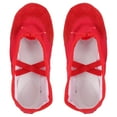 thumbnail image 4 of HEATSHAKING 1 Pair Ballet Slipper Red Pu for Girls Ballet Dance, 4 of 8