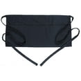 thumbnail image 1 of Harpily Apron Sleeve Black Waitress Waiter Server Short Aprons，Waist Apron With 3 Pockets, 1 of 8