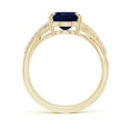 thumbnail image 2 of Angara Natural 3.3 Ct. Blue Sapphire with Diamond Infinity Ring in 14K Yellow Gold for Women (Ring Size: 11.5), 2 of 12