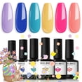 thumbnail image 1 of Set de esmaltes de uñas en gel Modelones, 6 colores neón, para niñas y mujeres, 1 of 9