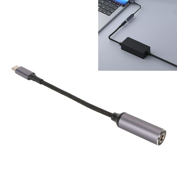 Cable De CC A Tipo C, Chip De Identificación Automática PD Flexible Portátil De Hasta 100 W CC De 5,5 Mm X 2,1 Mm De Entrada A Cable Tipo C Para PC