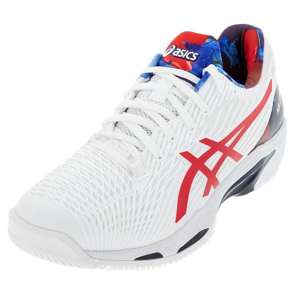 Asics Men`s Solution Speed FF 2 LE Tennis Shoes White and Classic Red ( 9 )