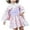 Light Pink2, variant on Piomll Outfit Sets For Girls Trendy Stylish Print Kimono Long Sleeve Casual Kids Clothing
