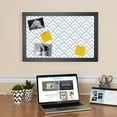 thumbnail image 3 of PinPix 20x20 Custom Cork Bulletin Board Peaks Modern Pattern White Navy Poster Board Has a Fabric Style Canvas Finish, Framed in Peaks Modern Pattern White Navy, by ArtToFrames (PinPix-1797), 3 of 6