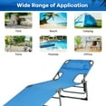 thumbnail image 2 of Aimee Lii Folding Beach Lounge Chair with Pillow for Outdoor, Patio Loungers, Blue, 2 of 8