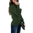 thumbnail image 2 of Langwyqu Fashion Autumn Winter Women Cable Sweater Long Sleeve Knit Pullover, 2 of 3