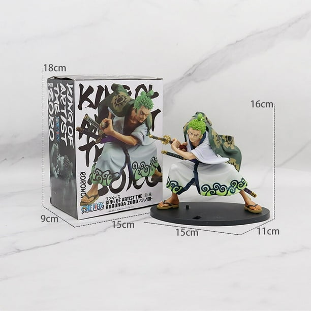 One Piece Anime Three-Knife Flow Three Thousand World Roronoa Zoro Fire Fist Ace Perimeter Modelo Figuras Colección Juguetes Decoración hola suerte unisex