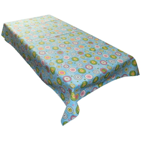 

Cotton Tablecloth Circles Print Blue