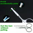 thumbnail image 4 of EXLEAF 2026 New Nose Hair Scissors and Eyebrow Scissors Set,2Pcs Beauty Scissor for Ear Hair,Mustache/Beard Trimming,Straight and Rounded Tip Small Facial Hair Grooming Scissors for Men and Women, 4 of 7