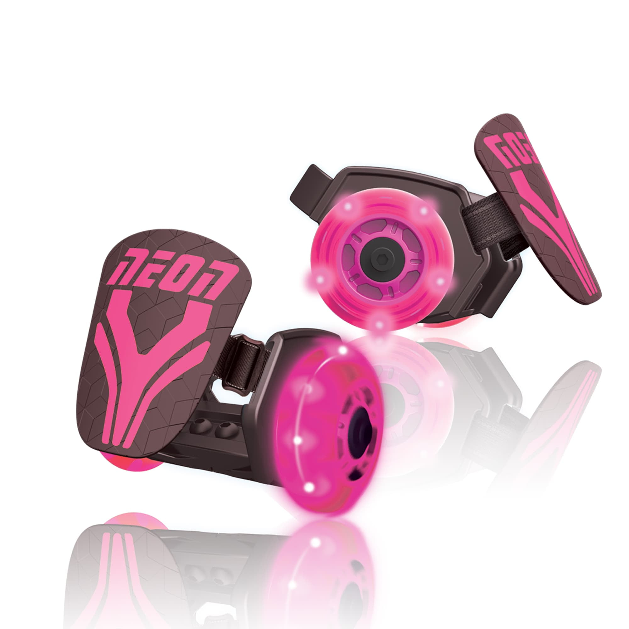 Neon Vybe Heel Skates Street Roller Pink for Kids, with LED light-up