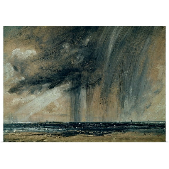 Great BIG Canvas | Rolled John Constable Poster Print entitled Rainstorm over the Sea, c.1824-28