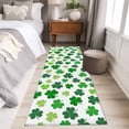 thumbnail image 5 of St Patricks Day 2'x6' Runner Rug, Green Shamrock Spring Watercolor Lucky Leaf Washable Non-Slip Area Rugs for Hallway Kitchen Floor Bedroom Entryway, Laundry Carpet Decoration Indoor Mat, 5 of 9