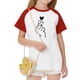 thumbnail image 5 of Blusas y camisas de manga corta con cuello redondo para niños y niñas, blusa de manga corta con estampado de cuello redondo, 5 of 7