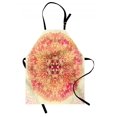 thumbnail image 1 of Red Mandala Apron Spiritual Fantasy Flower Lively Colors Cosmos Balance Traditional Print, Unisex Kitchen Bib Apron with Adjustable Neck for Cooking Baking Gardening, Pink Yellow Coral, by Ambesonne, 1 of 4