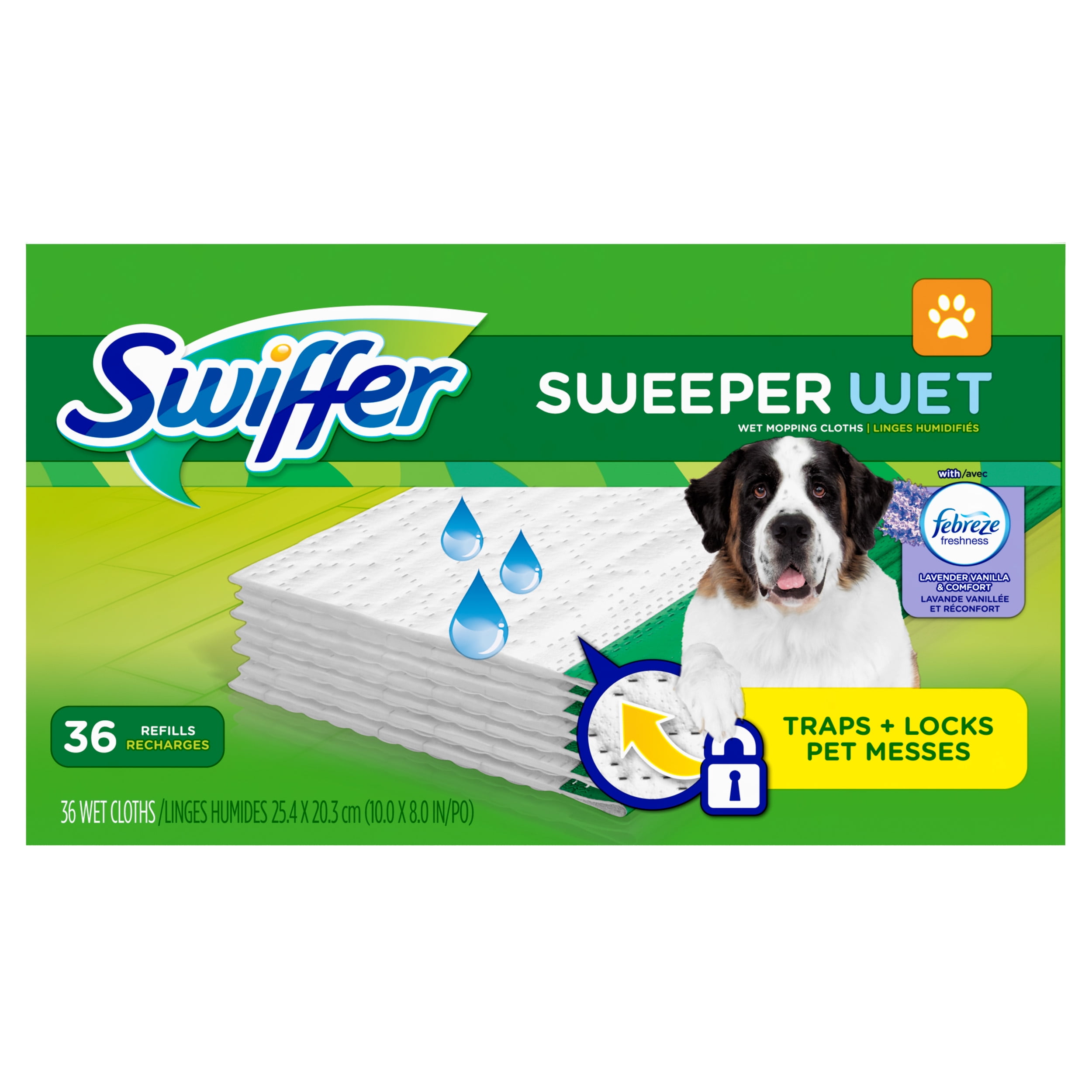 Swiffer Sweeper Pet Wet Mopping Pad Refills, Febreze 