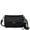 Black 1, variant on Whitney Women Vegan Leather Laced Flap Messenger Crossbody Bag - Black