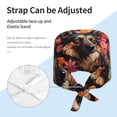 thumbnail image 3 of Yiaed Colorful Flower German Shepherd Print Turban Hat for Women Men Comfortable Adjustable Cleaning Working Cap with Sweatband, 3 of 4