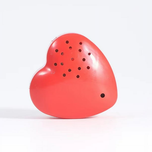 Accesorios de peluche con forma de corazón rojo, caja de música con sonido para apretar y grabar