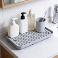thumbnail image 6 of Weloille Double Layer Drain Tray 1 Piece, Food Grade Plastic Tea Tray Kitchen Counter Drainage Tray, BPA-Free Multi-Functional Water Filter Tray, Ideal for Cup Dish Fruit Vegetable Drainage Use, 6 of 6